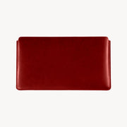 Red full grain leather sleeve for iPad and MacBook