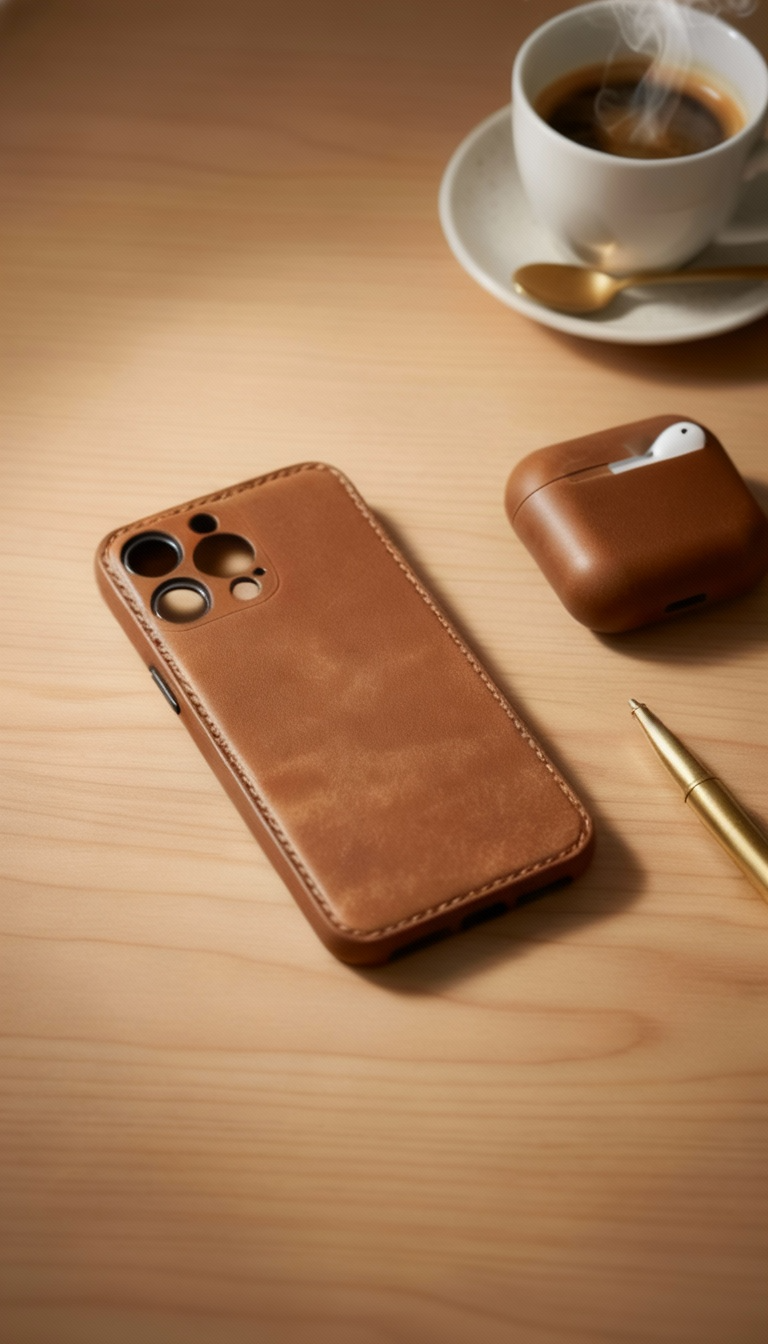 Kakavy Full-Grain Leather Unibody iPhone Case - The Art of Pure Leather Craft detail image 3