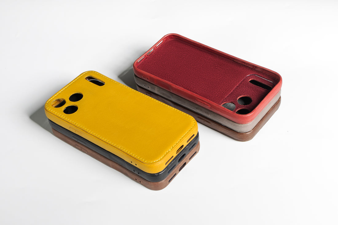 Kakavy leather iPhone case side detail