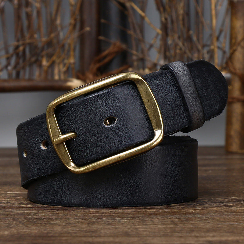 American Vintage Distressed Top-Grain Leather Belt - product view 5