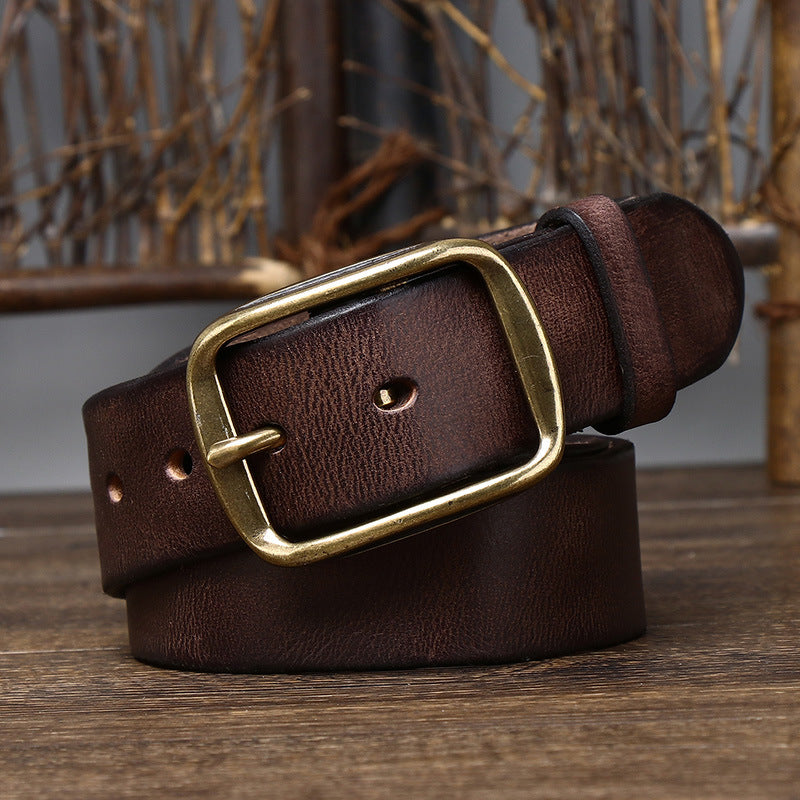 American Vintage Distressed Top-Grain Leather Belt - product view 10
