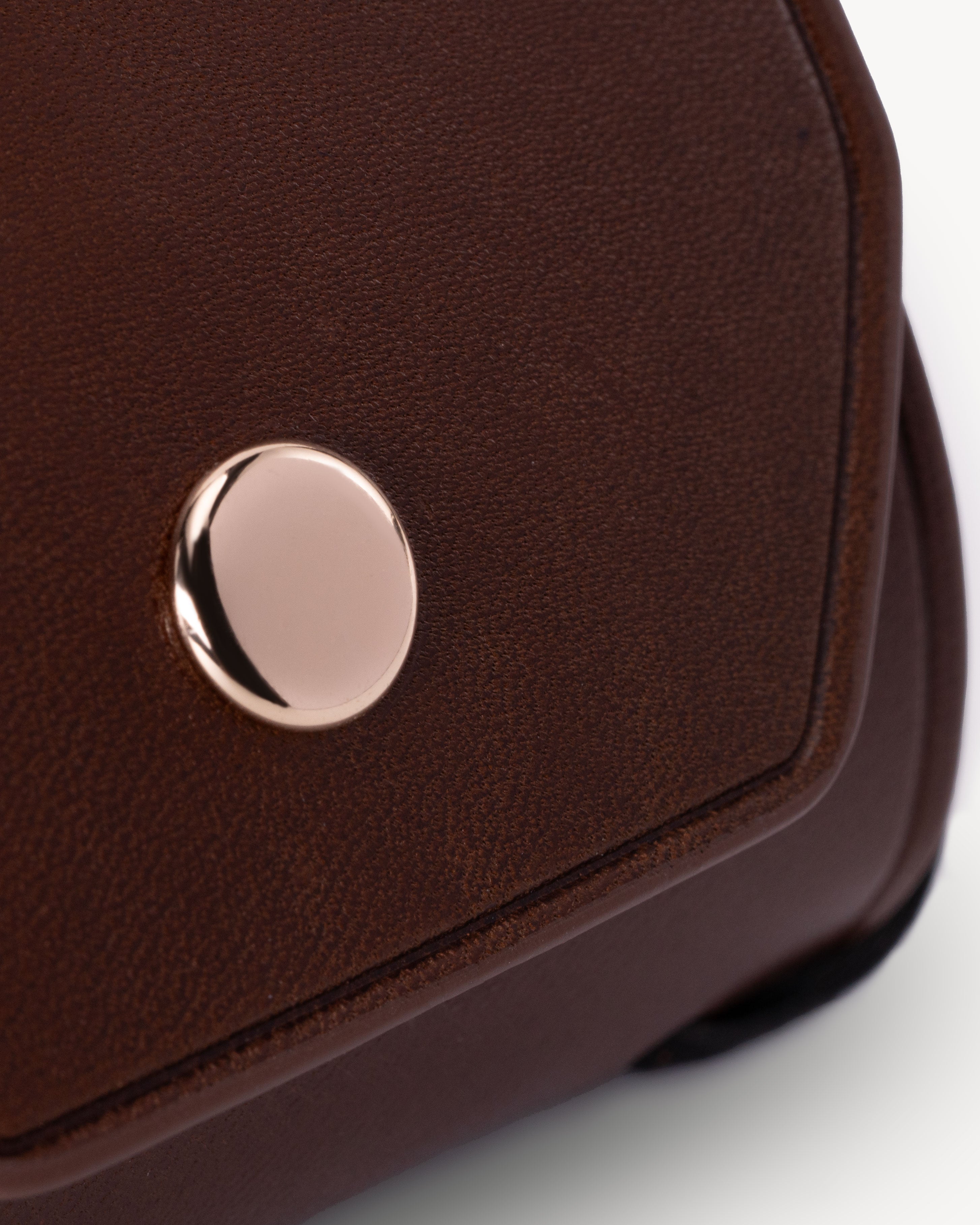 Brown full grain leather cash wrap wallet detail view 5