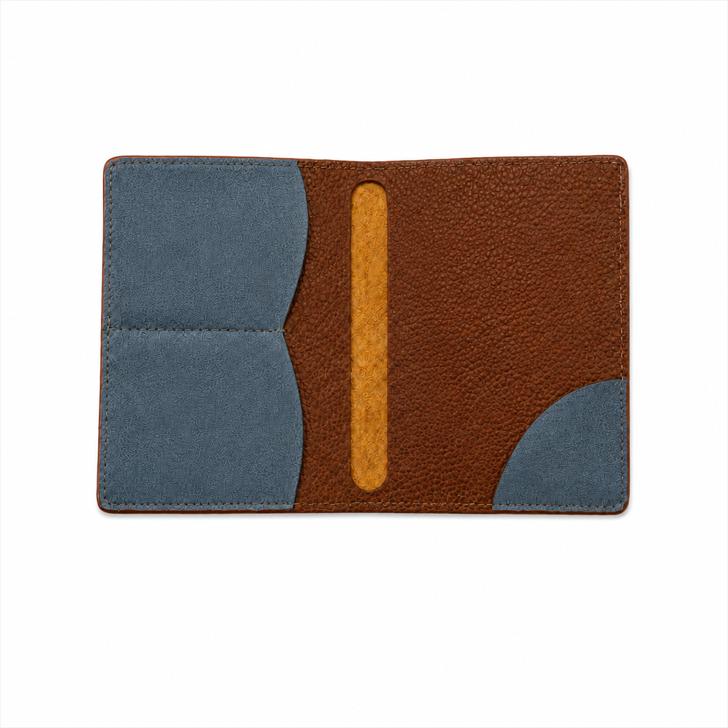 KAKAVY Handmade Genuine Leather Passport Holder leather passport holder detail photo 2