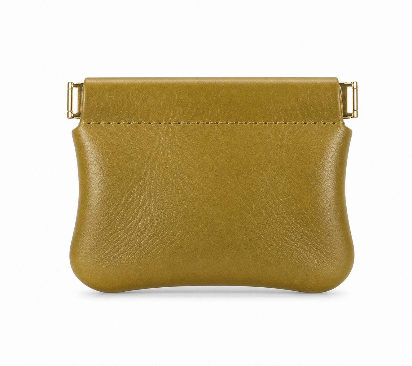KAKAVY Handcrafted Leather Spring-Top Coin Purse leather wallet detail photo 6