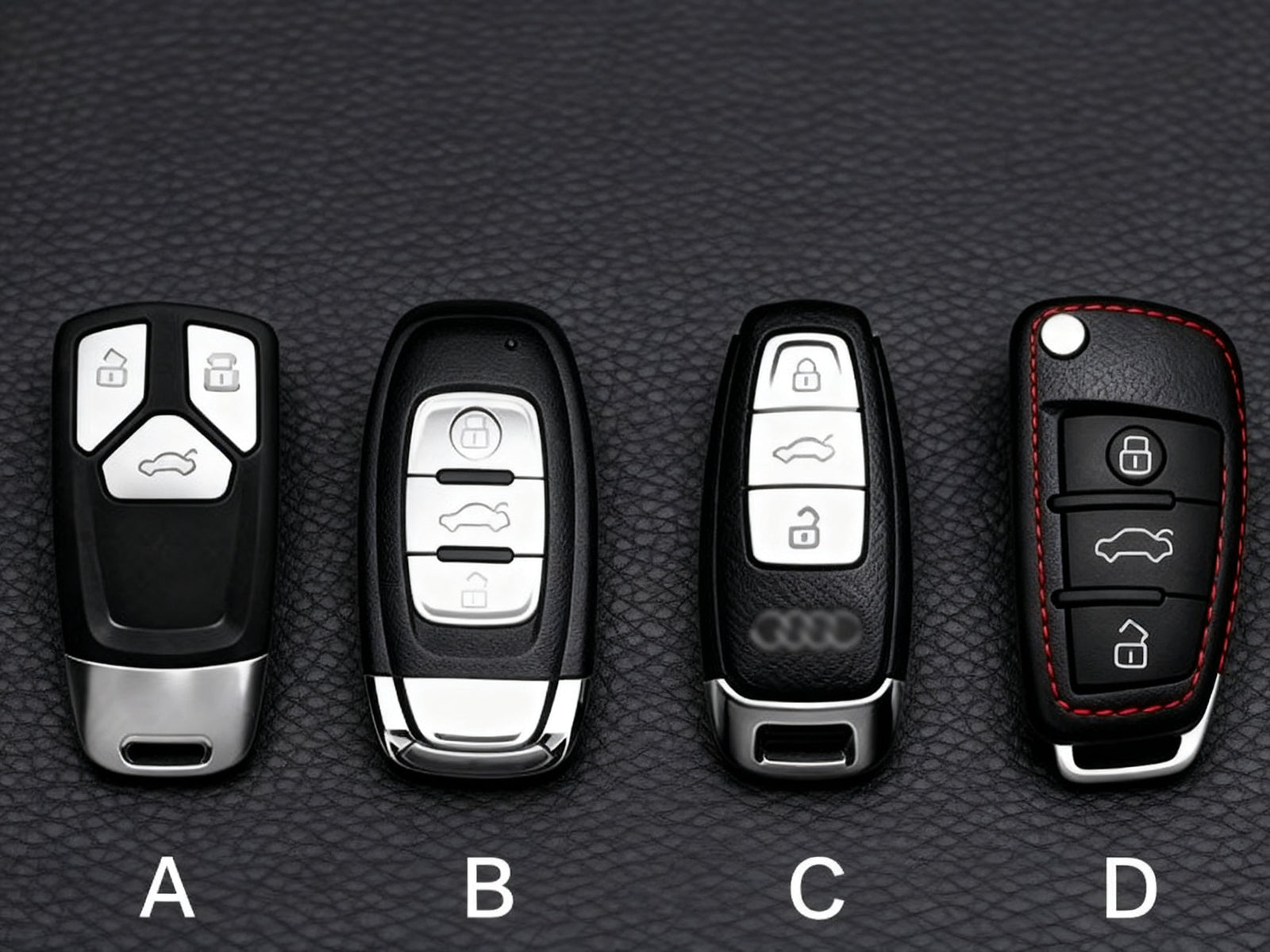 KAKAVY Top Grain Leather Audi Key Case detail image 2