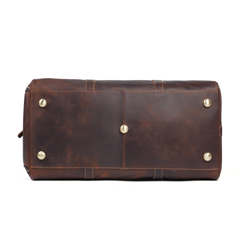 Reinforced leather base with protective metal feet