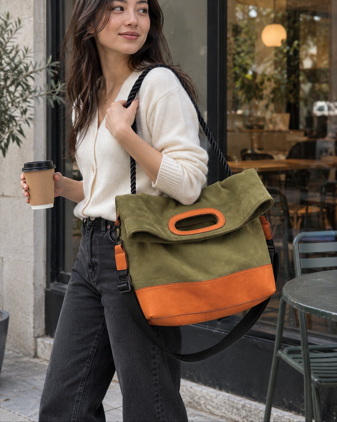 KAKAVY TRIO: Shoulder carry outside a cafe (generated illustration)