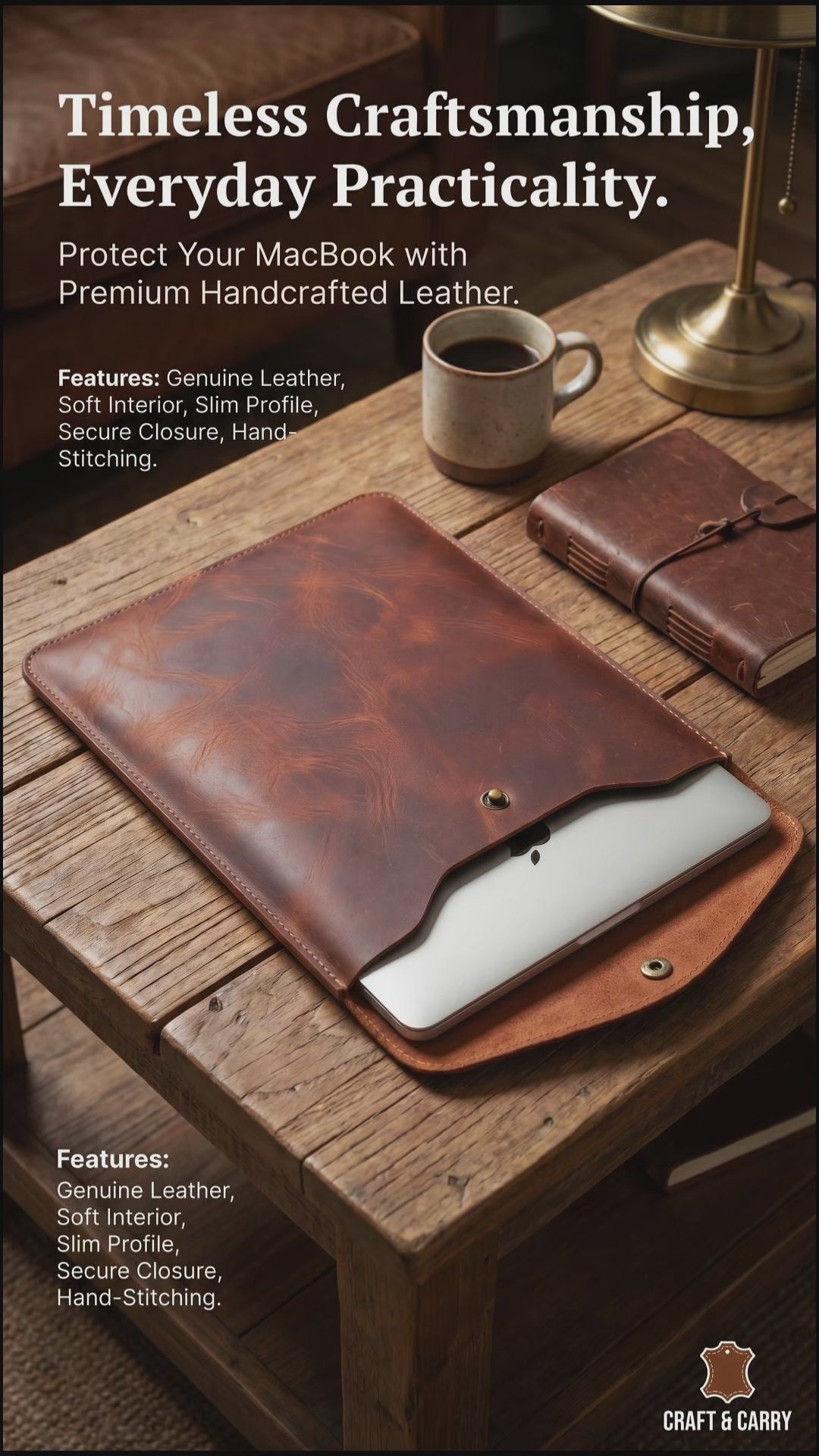 Lataa video: KAKAVY handcrafted leather laptop sleeve video