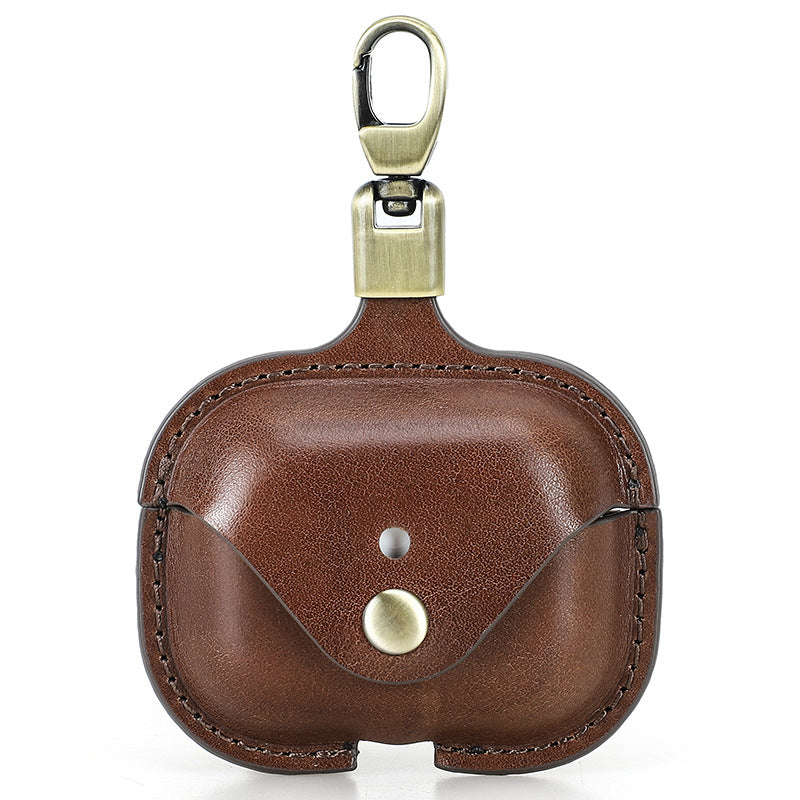 KAKAVY Handcrafted Full-Grain Leather Case for Airpods Pro 3 with Clip detail image 4